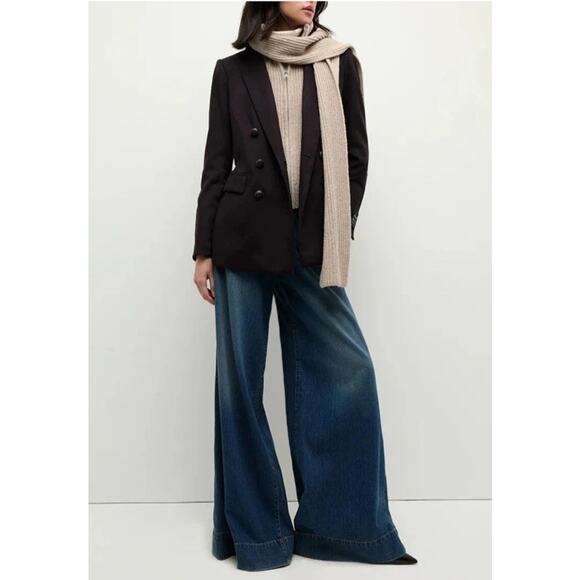 VERONICA BEARD Dickey tan Brown NWT NASSAU OATMEAL Wool Scarf sweater Vest - Picture 3 of 6